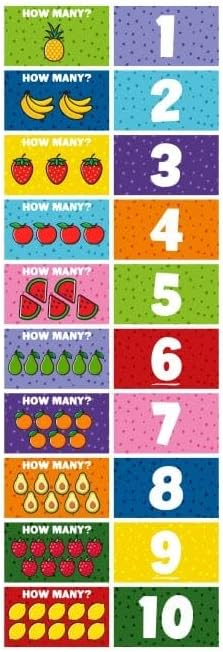 MagFlex® Fruit & Number Matching Game with Printed Magnets for Children, Kids, Toddlers, Boys and Girls