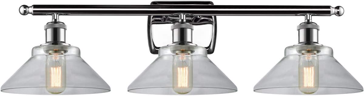 Innovations 516-3W-PC-G132-LED 3 Light Vintage Dimmable LED Bathroom Fixture, Polished Chrome