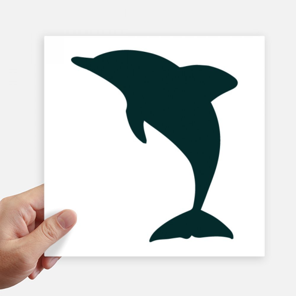 Dolphin square stickers de océano azul dócil decoración cuadrada DIYthinker para maleta 4 piezas
