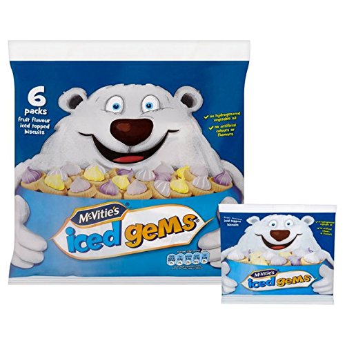 }NreBACX6×25O (x 6) - McVitie's Iced Gems 6 x 25g (Pack of 6) [sAi]