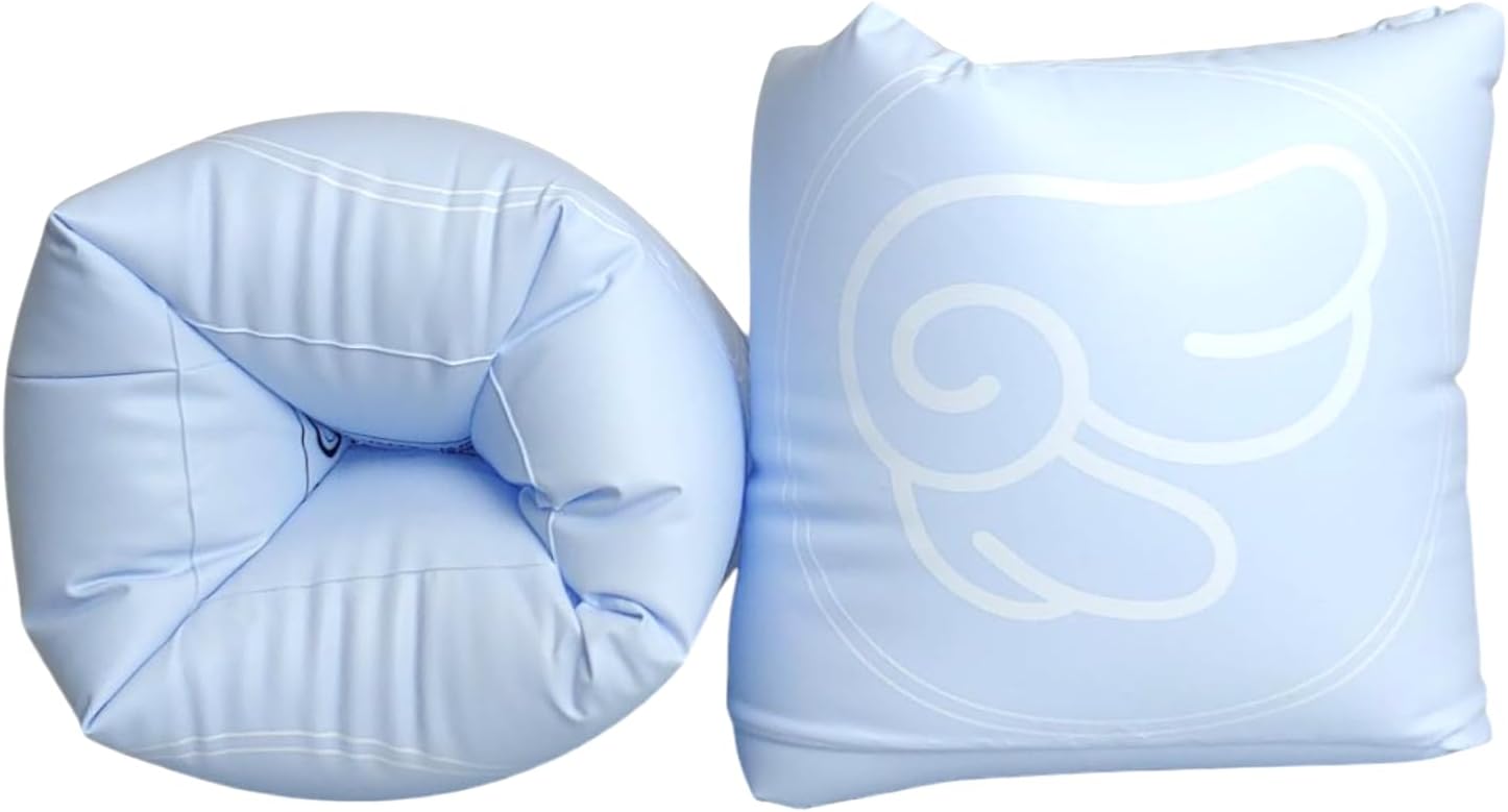 Arm Floaties for Kids Pool – Safe Inflatable Swim Aid with Dual Air Chambers & Double Valve | Durable PVC for Swimming | Toddlers & Adults | Cotton Candy Armtube