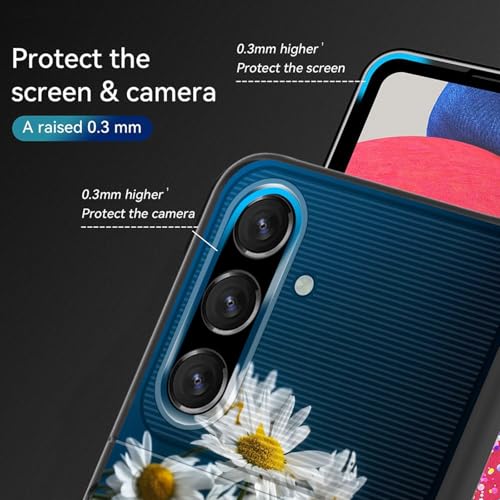 EFGWSDER for Galaxy S25 Case,Shock-Absorption Flexible TPU Rubber Protective Cell Phone Cover for Samsung Galaxy S25 6.2 inch 2025,Daisy Flower - image 3