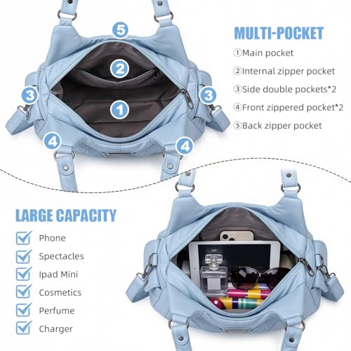 Image of PALAY Shoulder Bag for Woman Vintage PU Leather Women Handbags Punk Retro Crossbody Bags for Women