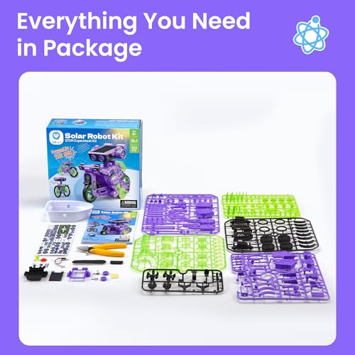 Image of Sillbird STEM Solar Building Robot Kit Gift for Boys 8-12 Years Old 15 in 1 Science Educational Toys for Kids Birthday, Robotic Set Solar Powered or