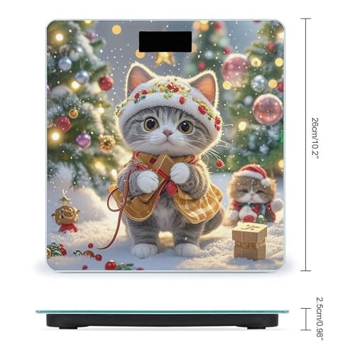 Báscula Digital de Baño con Pantalla LED y Vidrio Templado miniatura 2