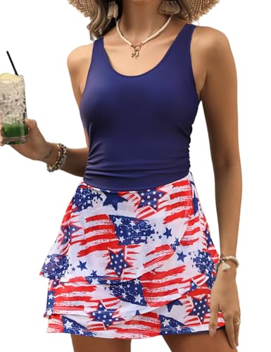 Image of CiCiBird Women One Piece Tummy Control Swimsuit Modest Swim Dress Bathing Suit Skirt Swimwear