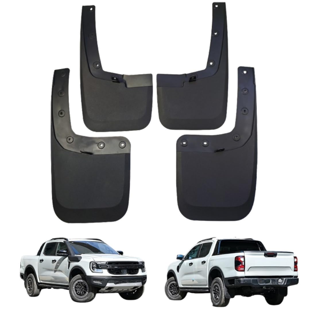 UDRFKDS Mud Flaps Splash Guards For Ford Ranger 2024 Accessories Mudflap Fender Flares Front and Rear Mud Guard Set 4PCS