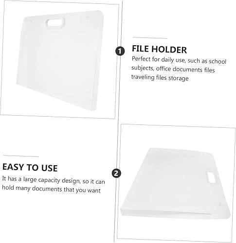 Miniatura 8 de STOBOK Sobres de plástico transparente con clip de almacenamiento, carpetas de bolsillo, organizador de plástico pequeño, suministros de oficina,