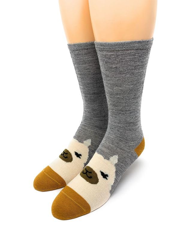 WARRIOR ALPACA SOCKS - Cozy Alpaca Wool Fun Novelty/Camp Socks for Men & Women | Soft, Warm, Hypoallergenic | 1 Pair