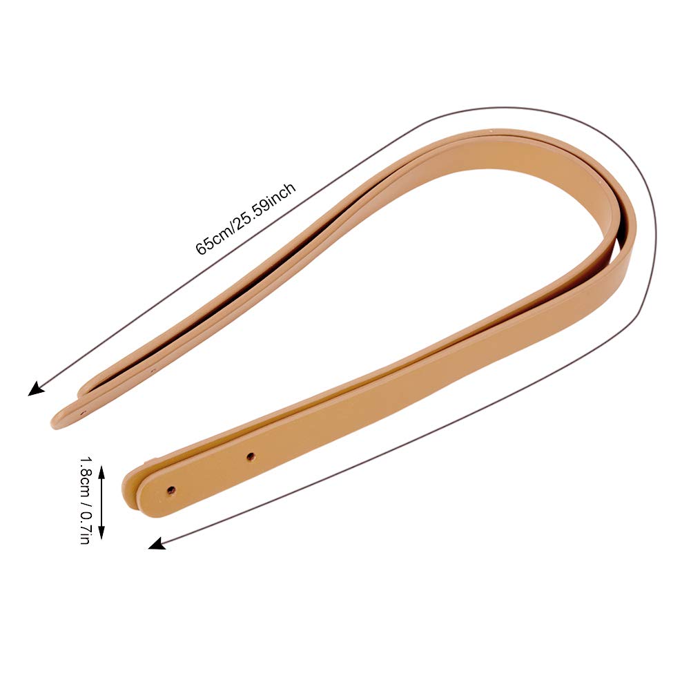 2PCS Manici in Pelle per Borsa Fatti a Mano 65cm, Cinghia per Spalla Sostitutiva DIY, Pelle Scamosciata Morbida con Rivetti, Accessori Durevoli per Borse Donna, Parti per Valigia P (Beige)