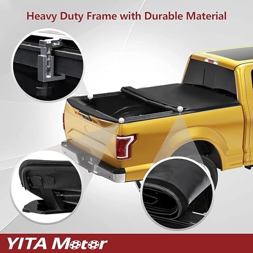 Image of YITAMOTOR Truck Tonneau Covers Soft Roll Up Compatible with 2019 2020 2021 2022 2023 2024 Ford Ranger 5' (61 inch) Bed