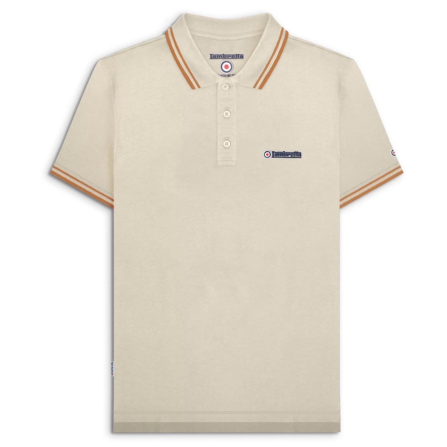 Lambretta Mens Short Sleeve Polo Shirt (UK, Alpha, 3XL, Regular, Regular, Jetstream)