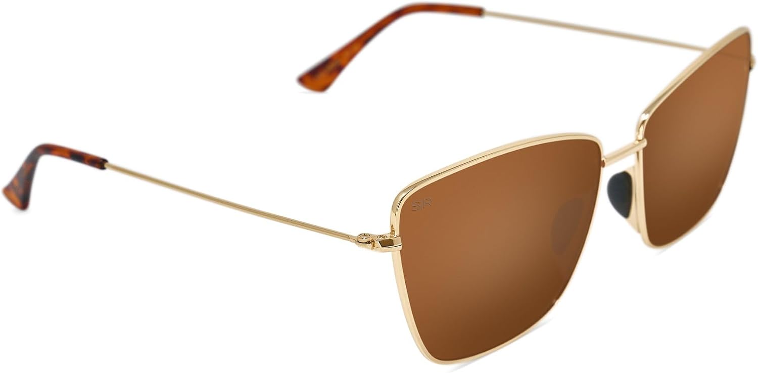 Shady Rays Tangle Free Melrose | Oversized Metal Cat-Eye Sunglasses with Polarized Lenses