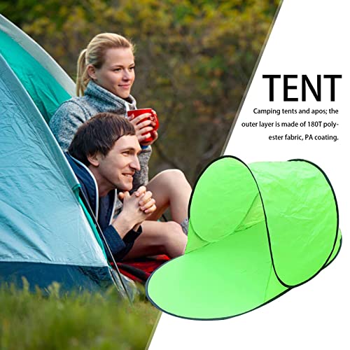 Tienda ligera pop up para camping y playa verde miniatura 3