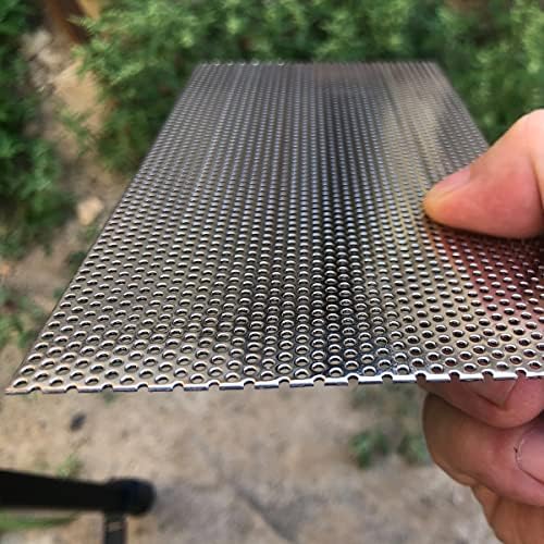 Perforated Metal Sheets-Expanded & Perforated Sheets-Perforated Stainless Steel Sheet-20GA 0.06 Inch Hole ๏ผAbout 1.5mm๏ผ 7.8 Inch X3.9 Inch-Metal Mesh Sheet for Ventilation and Fume Filtration