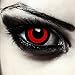 Designlenses Lenti a Contatto Colorate Nero e Rosso Pauroso 17 Millimetri Mini sclera Occhio Pieno Senza diottrie per Halloween Saw Bambola Costume + Gratis Caso di Lenti Modello Tokyo Ghoul