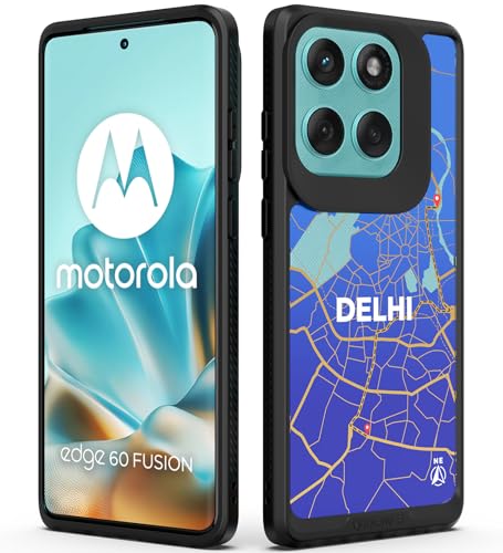 Image of KAPAVER Impulse Back Cover Case Compatible for Motorola Edge 60 Fusion (PC + TPU) (GPS Delhi), Multicolour