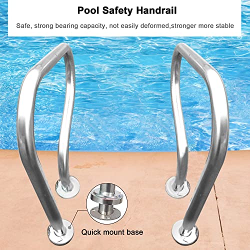Barandal para piscina de acero inoxidable 304, set de 2 miniatura 4