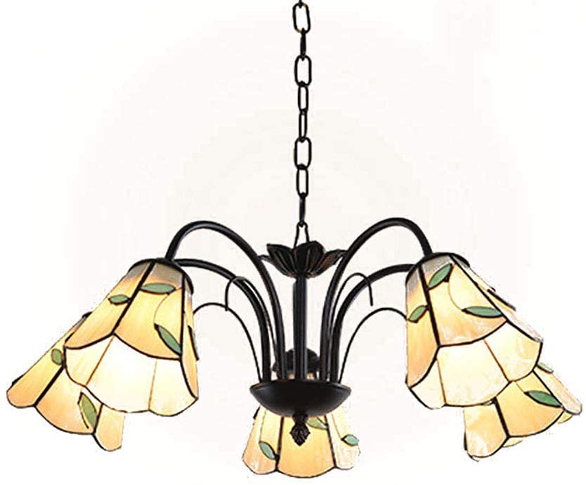 Lustre fleur de rose tiffany pour remplacer un plafonnier trop terne