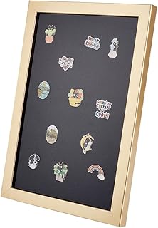 OLYCRAFT 22.8x32.9cm Pin Display Case Medal Display Frame Wood Picture Frame Cabinet Brooch Collection Display Case Milita...