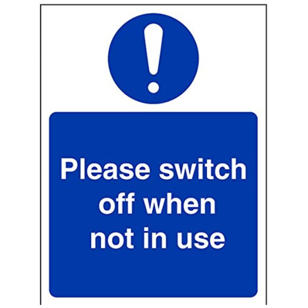 Vsafety si prega di spegnere quando non in uso Sign, (confezione da 3