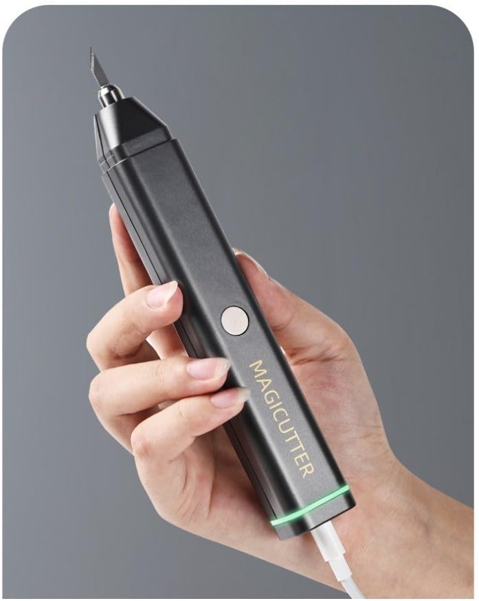 Portable Ultrasonic Cutter for Leather 3D Printing Plastic DIY 30W 40KHz, with 40pcs Replacement Knife and Fixtures