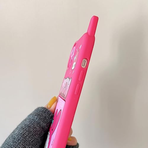 Miniatura 8 de NATEROSO Funda de dibujos animados para iPhone 14 de 6.1 pulgadas, funda retro Kawaii linda con espejo de maquillaje, suave a prueba de golpes,