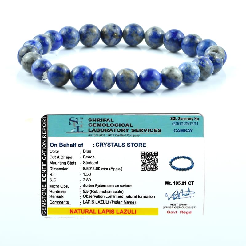 See full amazon price history chart for Real Crystal Lapis Lazuli Bracelet Genuine Gemstone Beaded Jewelry for Inner Wisdom and Serenity Reiki Feng-Shui Crystal Healing Jewelry For Men Women Original Certified Lab Tested Real Crystal Lapis Lazuli Bracelet Genuine Gemstone Beaded Jewelry for Inner Wisdom and Serenity Reiki Feng-Shui Crystal Healing Jewelry For Men Women Original Certified Lab Tested (B0CRY95SJ7) Amazon Price History, Amazon Price Tracker