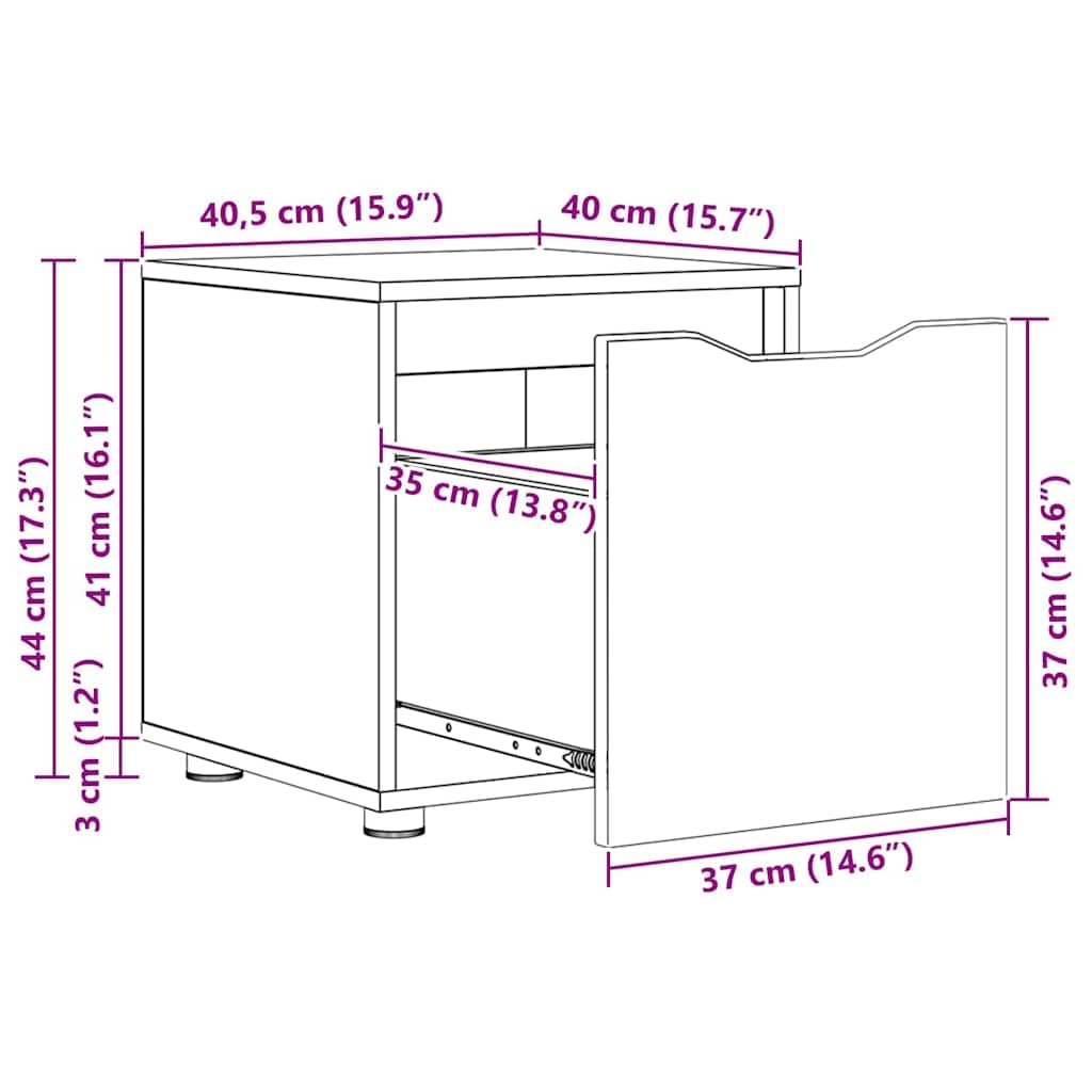 Badezimmerschrank Hochglanz Weiß Holzwerkstoff 40,5 x 40 x 44 cm mit Schublade Stauraum für Kosmetik und Handtücher minimalistisches Design für modernes Bad