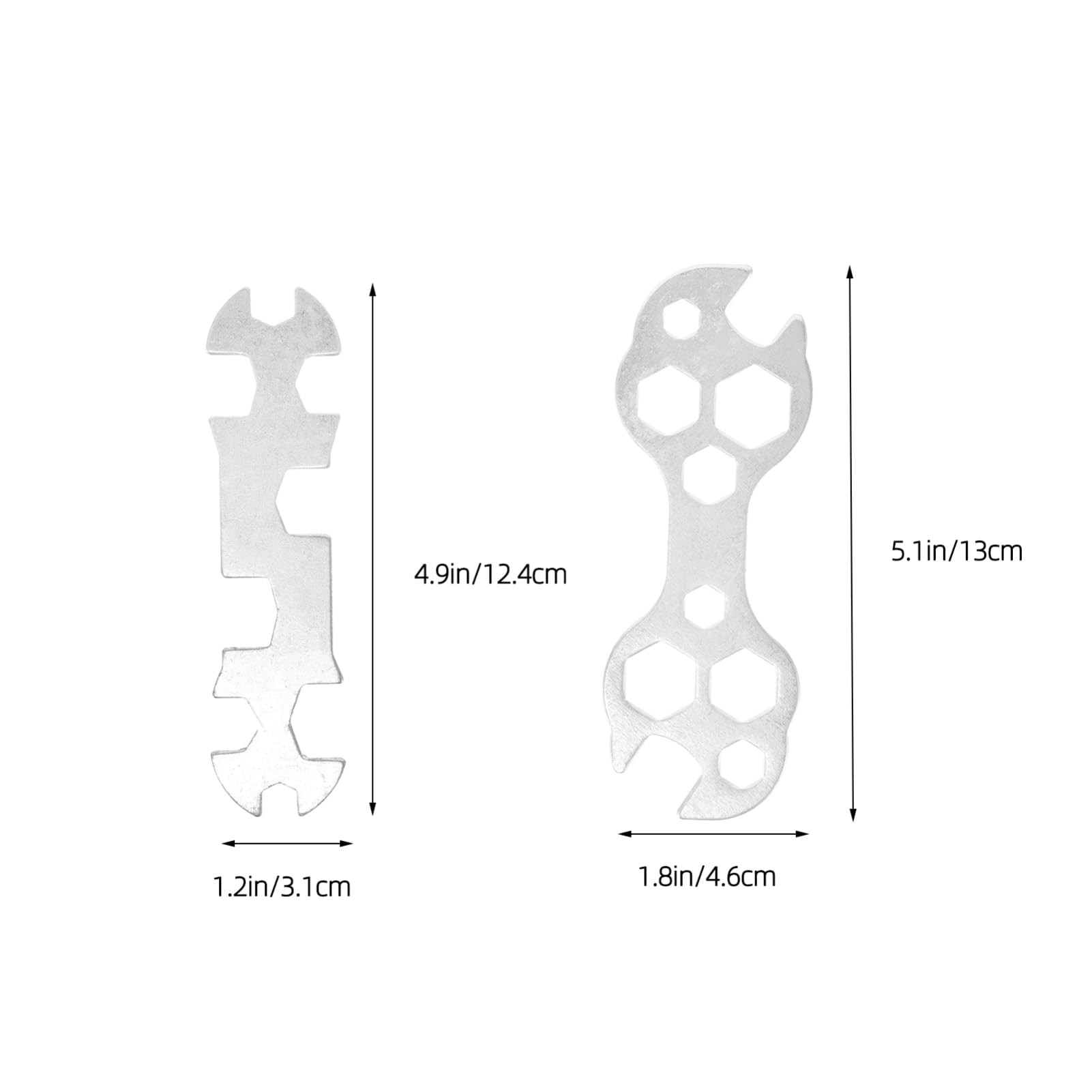 TOYANDONA Bike Tools 2pcs Multi-hole Wrench Bicycle Repair Kit Sturdy Steel for All Bike Types Easy to Carry