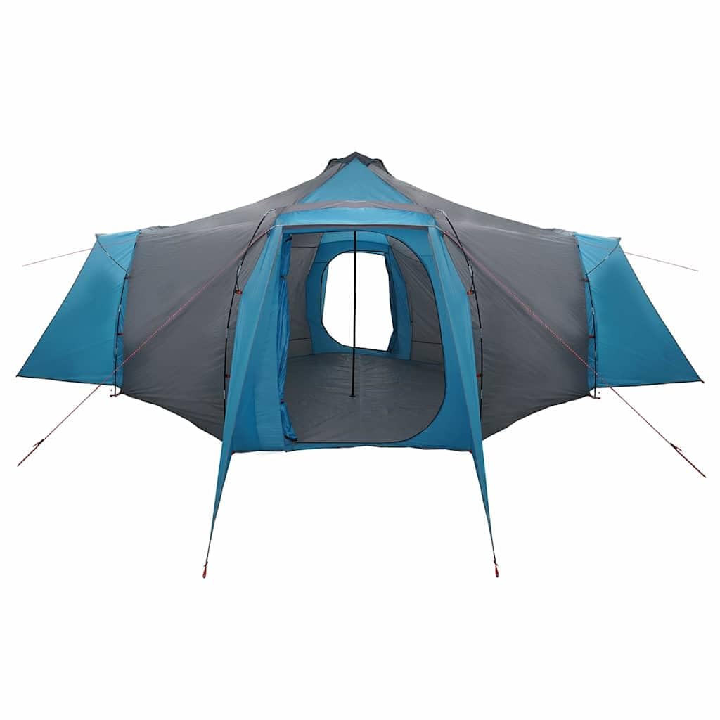 Family Namiot Tipi, zielony, 492 x 492 x 275 cm – wiatroszczelna tafta z 4 drzwiami, bramą E i hakiem do zawieszenia na kemping