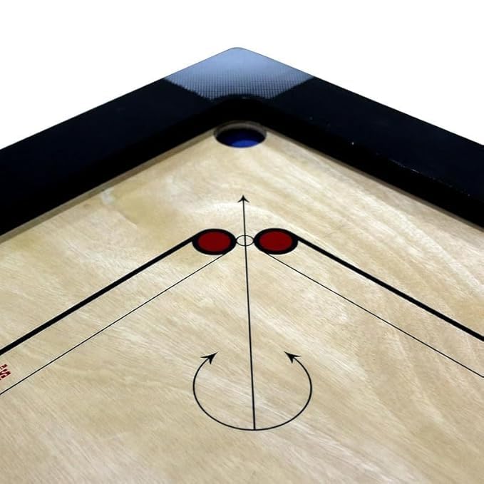 Image of Extra Size 36x36 Wooden Carrom Board with Coins & Striker Set | Glossy Polish Professional Indoor Game Board for Kids & Adults