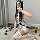 NSKRKOW Sexy Cow Maid Cosplay Lingerie Anime Costume Cute Virgin Killer Pullover Kawaii Lolita Underwear Outfit
