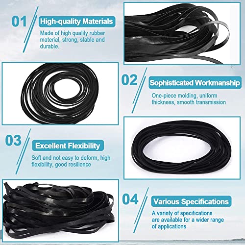 SPEACOUR 100 Stück Kassettenband Cassette Tape Belt 4.5-13cm Gummiriemen Square Cassette Machine Belt Gummi Riemenscheibe Antriebsriemen Universal Kassettenband für CD-ROM, DVD-Recorder, Repeater