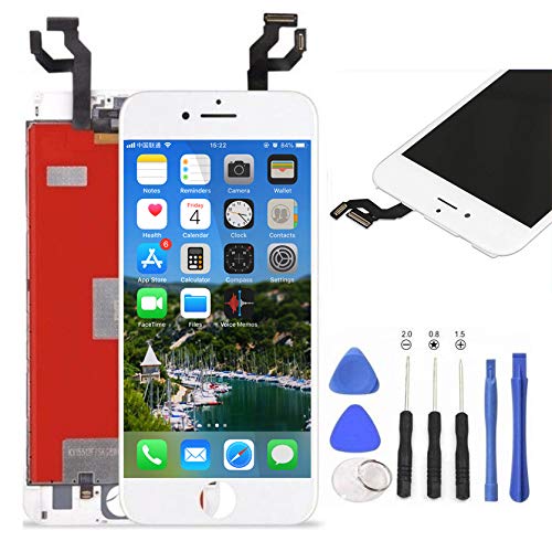 passionTR White Replacement LCD Screen Compatible with iPhone 6S 4.7 Inch Display Digitizer Assembly Full Complete Front Glass with Repair Tools