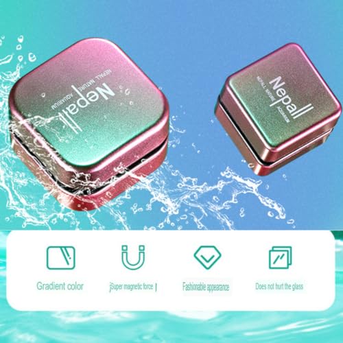 Image of Nepall Premium Gradient Colour Scratch Proof Aquarium Fish Tank Magnetic Cleaner | Floating Type Algea Scrapper | No Need to Wet Your Hands for Fish Tank Cleaning (Medium | 4.5CM | Works Upto 10MM)