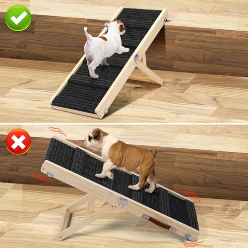 Small-Dog-Ramp-Dog-Ramp-for-Bed-11-W-Foldable-Pet-Ramps-for-Small-Dogs-to-Get-on-Couch-Car-Adjustable-from-10-to-19-32-Long-with-Non-Slip-Mat-for-Dog-Cat-Climbing Small Dog Ramp Dog Ramp for Bed 11 W Foldable Pet Ramps for Small Dogs to Get on Couch Car Adjustable from 10 to 19 32 Long with Non Slip Mat for Dog Cat Climbing