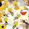 90 Pcs Bee Bulletin Board Cutouts Paper Bee Greeting Name Tags Spring Summer Labels for Teacher Student Craft Back to School Party Supplies #5