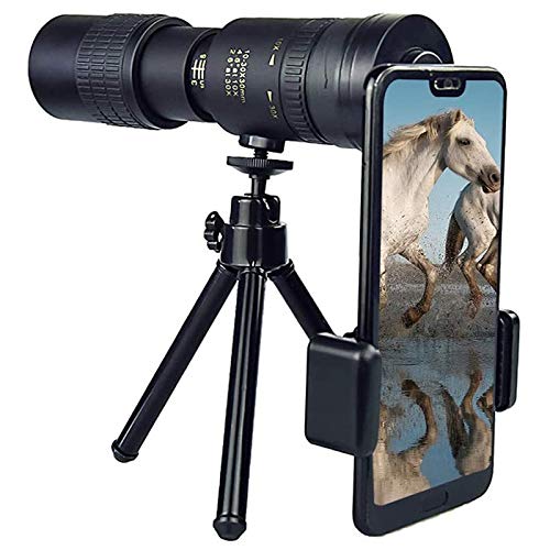 Growment 10-300X40Mm Super-Telezoom-Monokular-Teleskop mit Stativ Wasserdicht, Beschlagfrei, Hd für Reisen/Camping