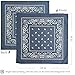Gorgeous Island 4 Pack 100% Cotton Bandanas 22x22 inches - Multi-Purpose Square Scarfs for Men & Women, Headbands, Face Cover, Fashion Accessories
