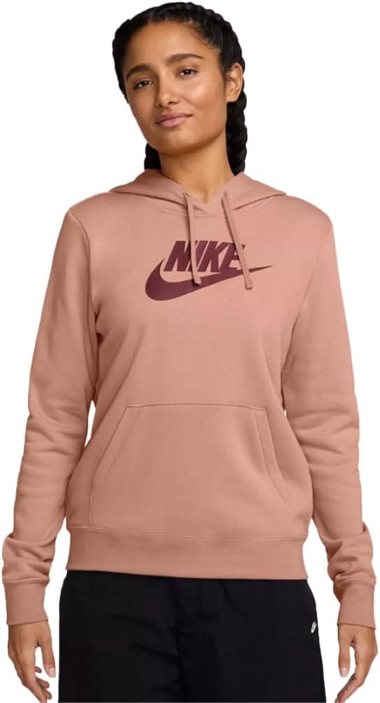 Nike Women's Club Fleece Hoodie Rose Gold
