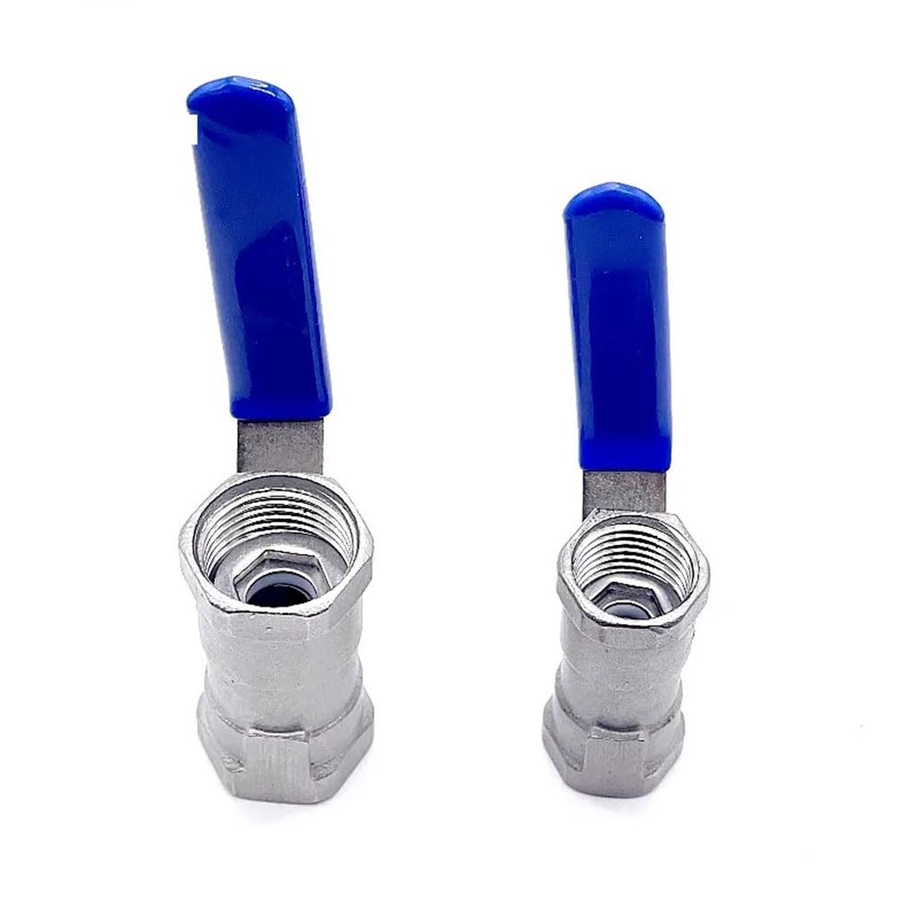 valvola a sfera, valvola a sfera in acciaio inox, 1 pz BSPT 1/4 "3/8" 1/2 "3/4" 1 "1-1/4" 1-1/2 "Femmina in Acciaio Inox SS304 Valvola a Sfera a Porta Completa con Maniglia in Vinile Filo Valvole(4 In