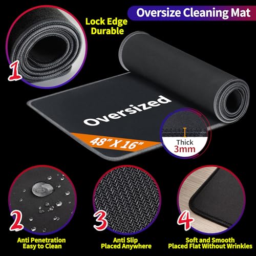 FLIDUKK Oversized Gun Cleaning Mat(48\"x 16\") | Thick Gun Mat | Gun Accessories | Gun Cleaning Kit Accessories I Solvent Resistant - Thumbnail 2