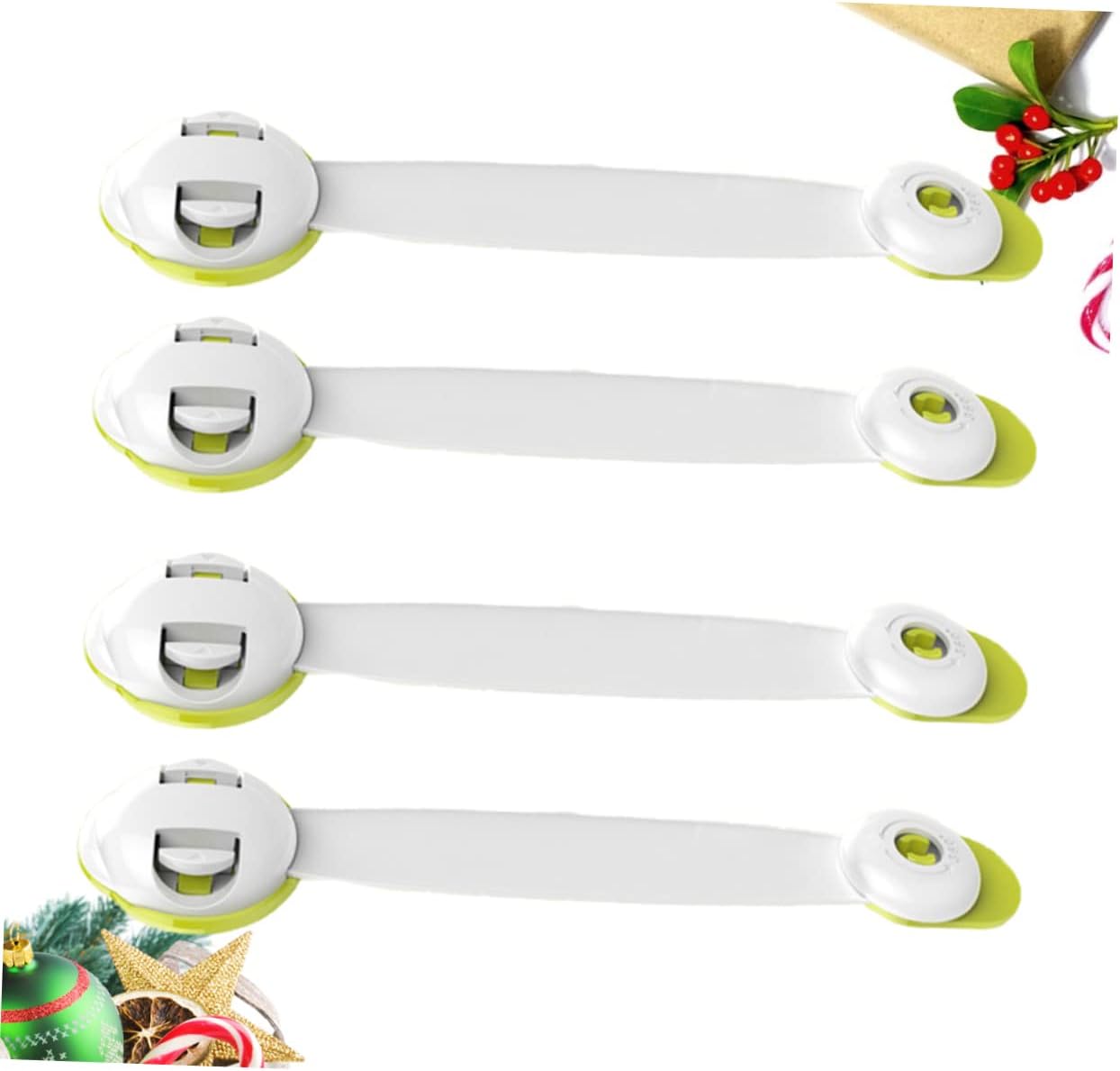 12pcs Boy Girl Safety Locks Double Button Easy Install Adhesive Multi-purpose for Fridge Cabinets Doors
