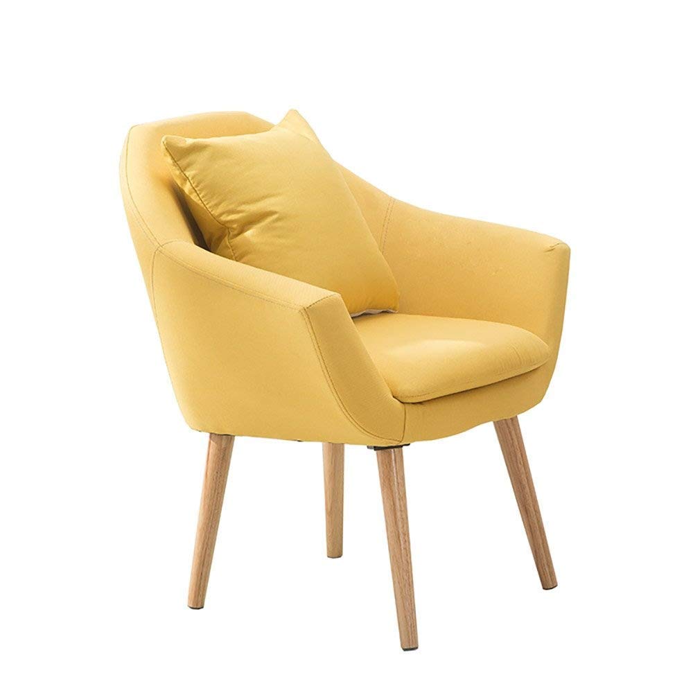 Repose-pieds de rangement jaune avec assise rembourrée confortable