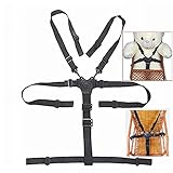 1: Estas correas de silla alta son perfectas para sillas de madera vieja y antiguas, coches eléctricos y muchos cochecitos de paseo, siempre y cuando tengas las ranuras para las correas. Siempre y cuando haya aberturas para los 5 puntos en el cochecito. Siempre y cuando sea capaz de poner las correas a través del cochecito para asegurarlas.