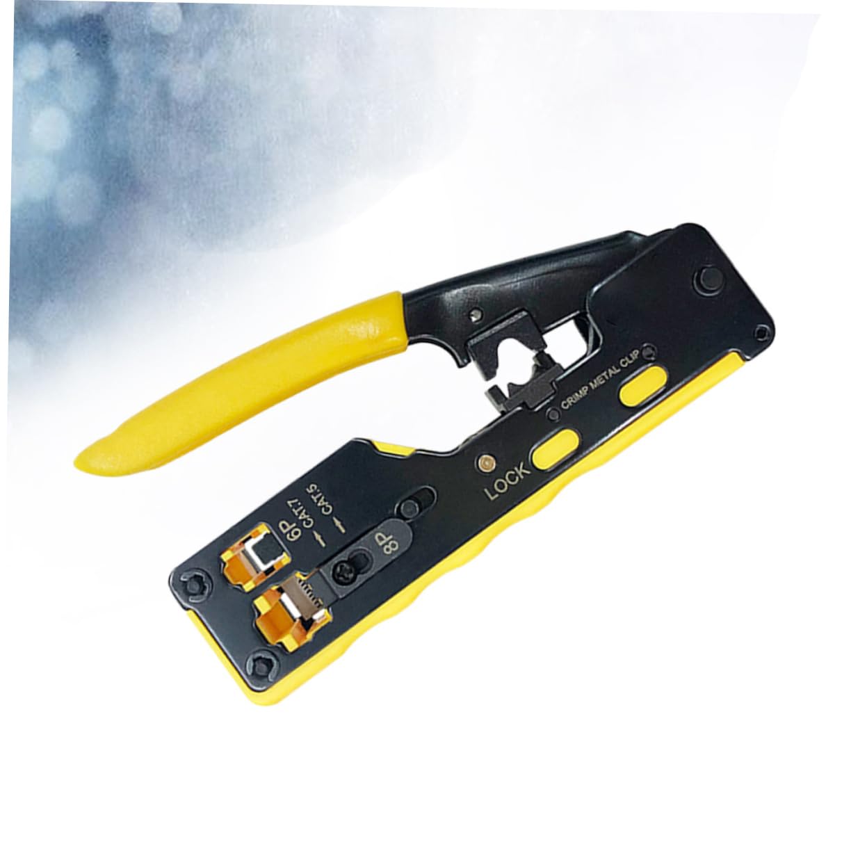 Pinza Crimpatrice Rete Cat 7 a Doppio Uso Cavità 6p e 8p | Acciaio Utensile e Abs, Taglio ad Alta Leva, Cavità 6 Pin Rj-12/rj-11 e 8 Pin Rj-45