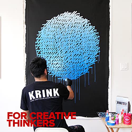 Krink K-60 6 Color Paint Marker Set - Vibrant And Opaque Fine Art Graffiti Markers For Canvas Metal Glass Paper And More - Alcohol-Based Permanent Graffiti Mop Paint Marker For Lasting Tags #TOP5