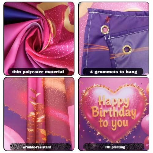 Image of Birthday Banner Backdrop for Women & Girls