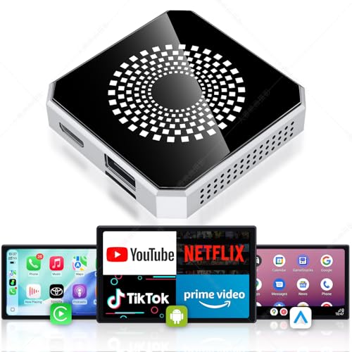 Magic Box 3.0 Ultra (2026 Upgrade) 4G+32G Car Streaming Box Support Netflix/YouTube/TikTok/Prime Video/4K HDMI Output/Dual Wi-Fi/USB Drive with Wireless CarPlay & Android Auto Adapter